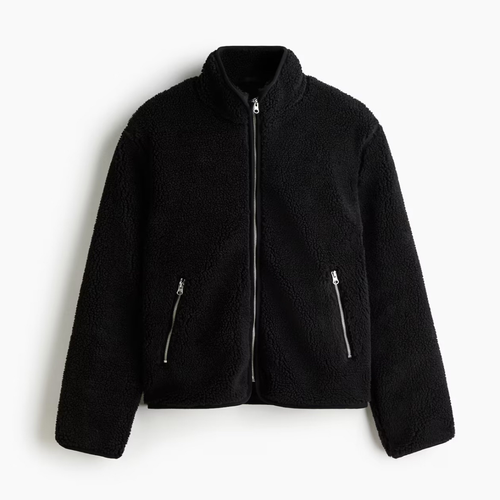 Veste en polaire noire – Élégance et chaleur urbaine